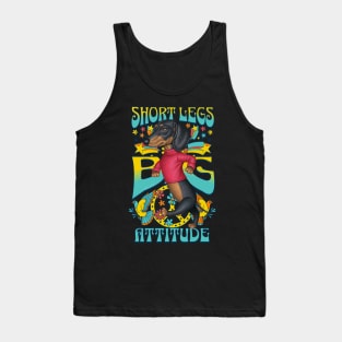 Doxie Dog walking with Short Legs Big Attitude Dachshund tee Tank Top